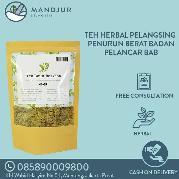 

Teh Daun Jati Cina (Mandjur) 100 gram - Herbal Penurun Berat Badan PROMO