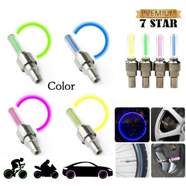 SHINE STAR - BISA COD (1 SET ISI 2 PCS ) Pentil Ban Motor Mobil Sepeda Sensor Gerak LED Light  - Random Color