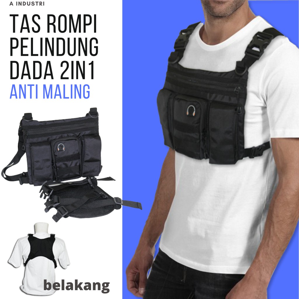 Tas Dada X BAG Depan Dada CHEST BAG 2in1 Cocok Untuk Pria Dan Wanita Outdoor