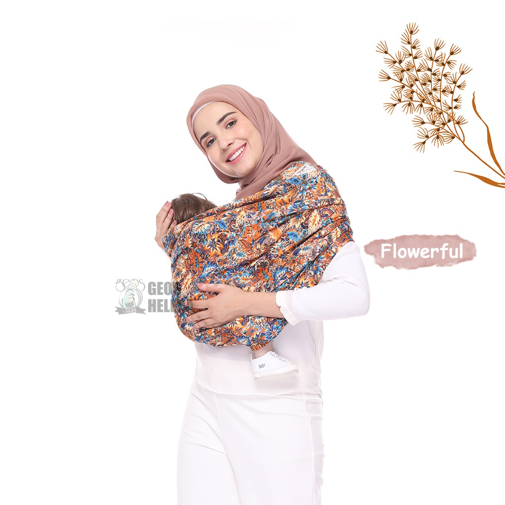 GEOS HELENA BEST SELLER!! GENDONGAN KAOS - FLOWERFUL