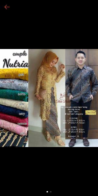 Nutria Kebaya Ld 100 Couple Kebaya Sarimbit Kemeja Batik Premium Jumbo