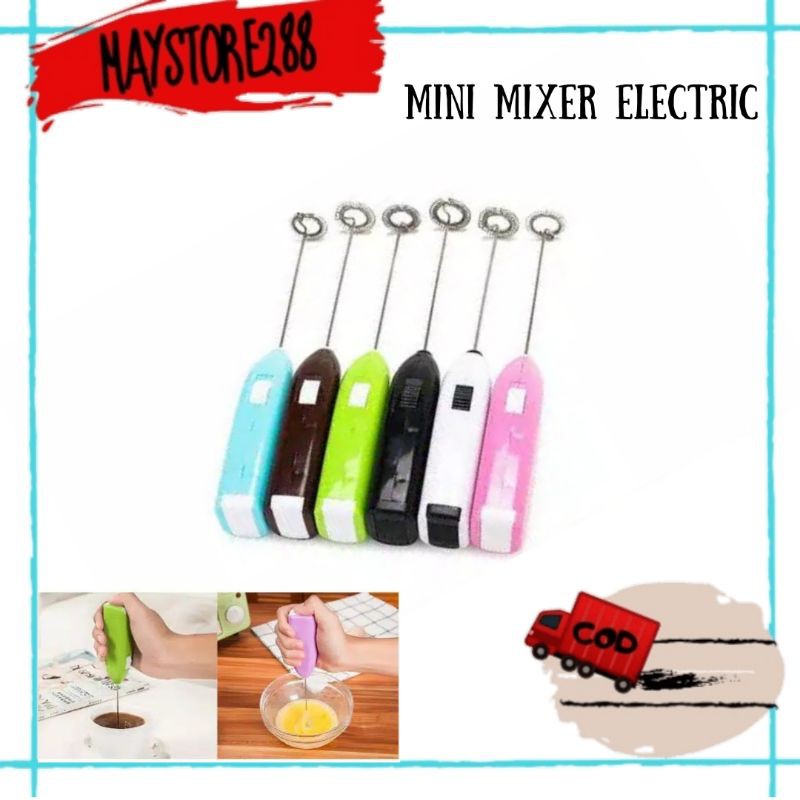 Jual Mays Mini Mixer Electrik Alat Pengaduk Pengocok Cream Susu Kopi Mini Hand Mixer