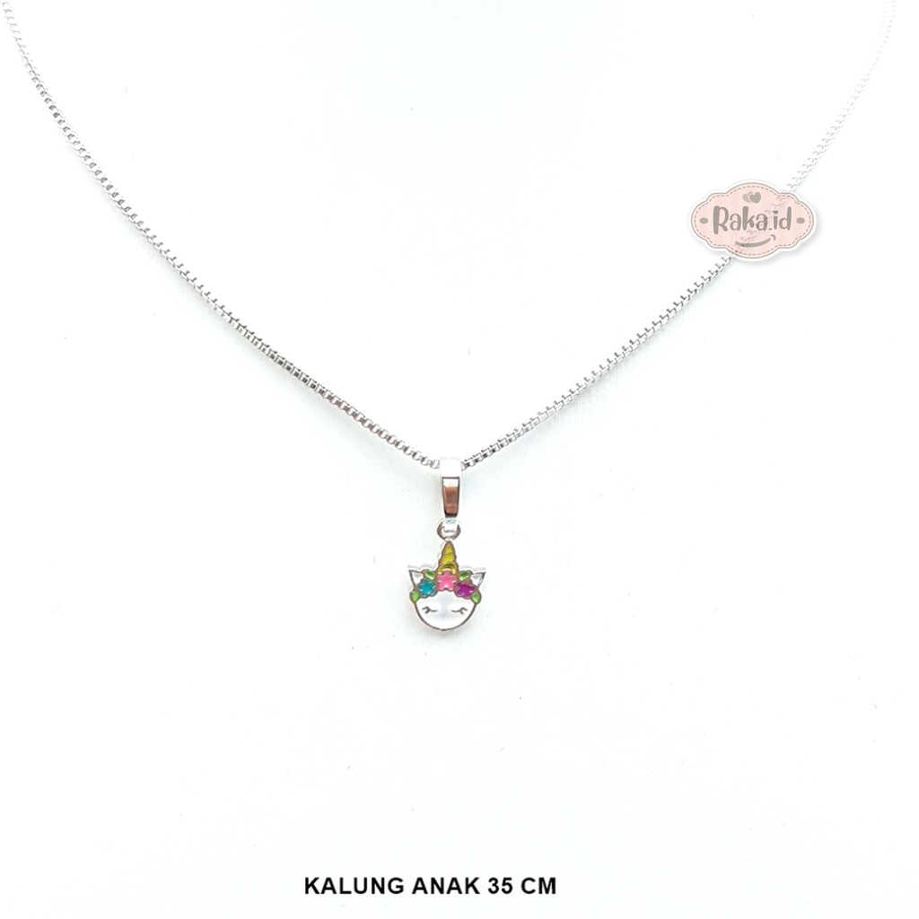 Kalung Anak Rantai Italy Unicorn Bunga Perhiasan Cantik Anak Lapis Emas 18k 774