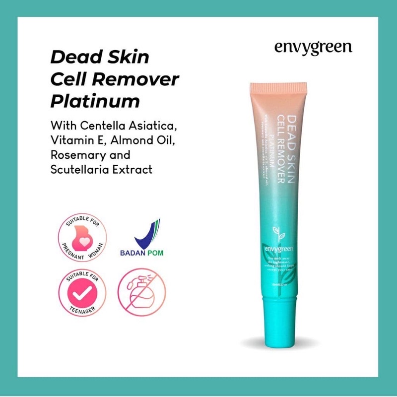 ENVYGREEN Dead Skin Cell Remover 15gr BPOM Envy Green (New Packaging) Scrub Exfoliasi