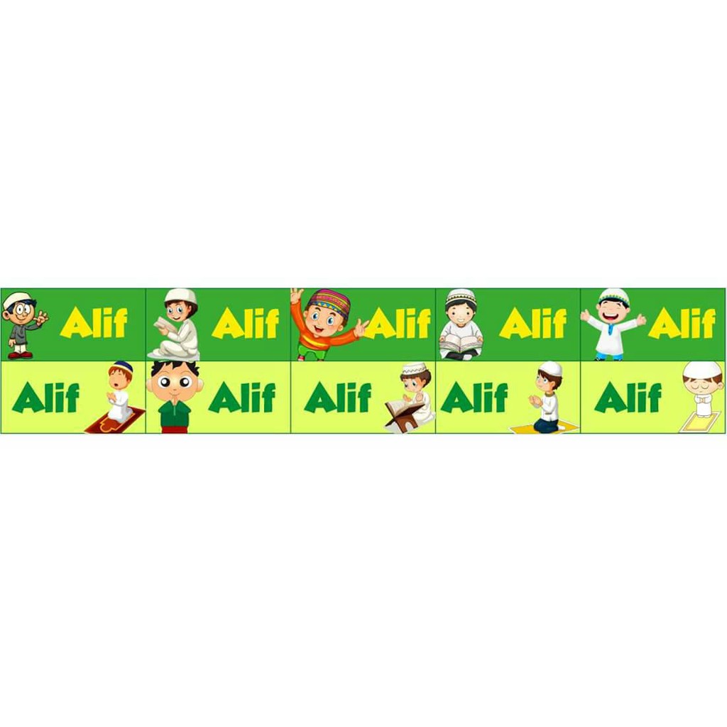 

Stiker Label Nama Waterproof Karakter Anak Sholeh (Set)