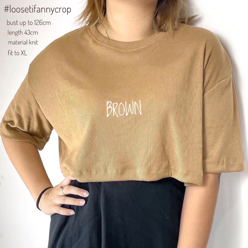LOOSE TIFFANY CROP | CROP TOP | CROP TOP KNIT | CROP TOP WANITA