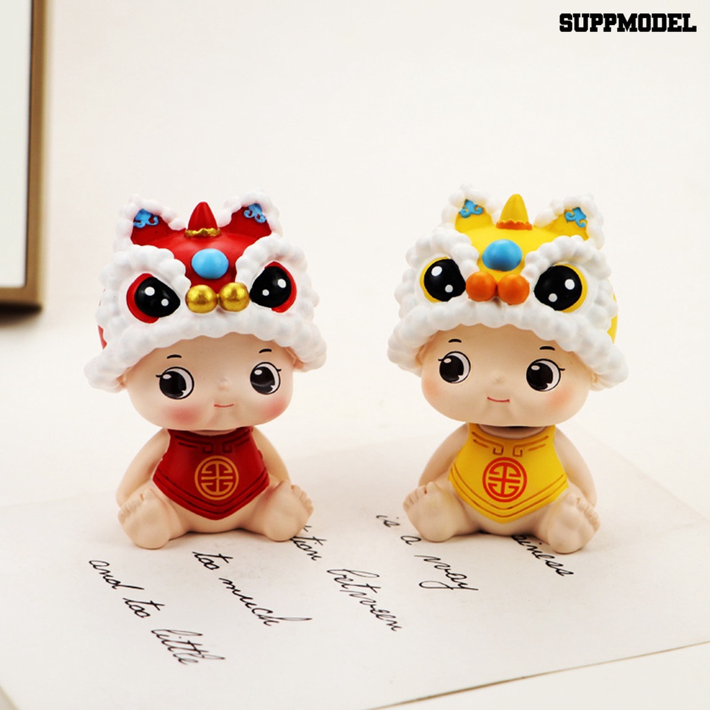 Ornamen model Kepala Bobble Bahan Resin Anti Pudar Untuk Interior Mobil