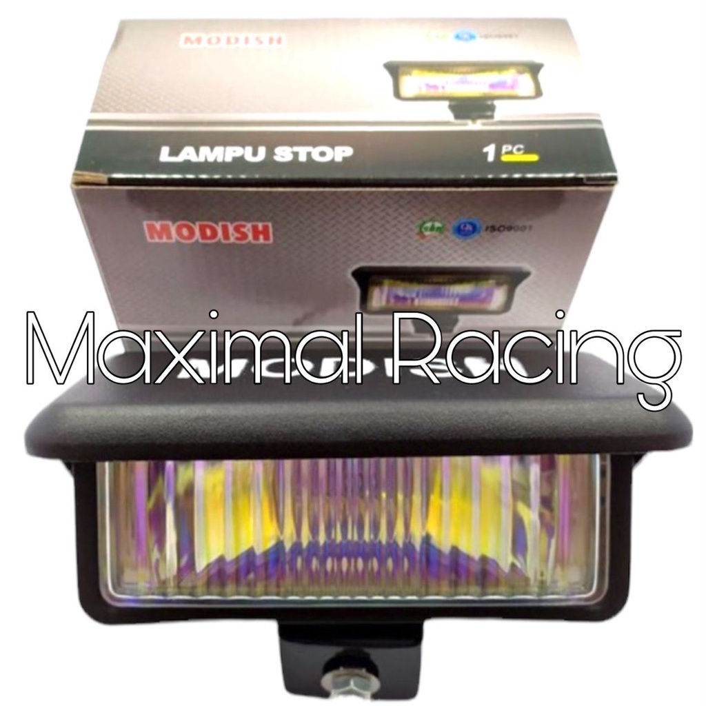 Lampu Tembak Sorot Kabut Foglamp 12 Volt Brecket Plus Topi Cover Nyala kuning