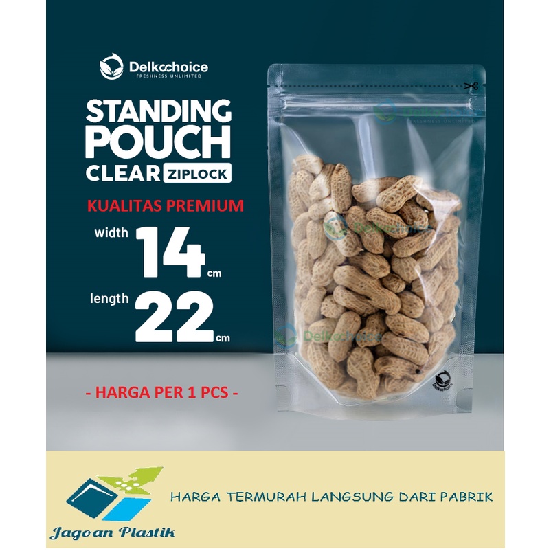 PLASTIK STANDING POUCH MURAH ZIPLOCK CLEAR