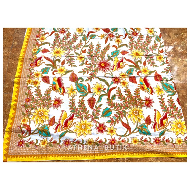 Batik Dolbi Dolby Dobby Doby Dobi Kain Hem Seragam Grosir Mewah Putih Kuning Motif Jogja Solo Klasik