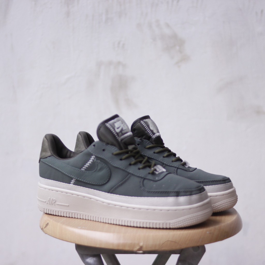 Nike Air Force 1 Low 07 Se Nylon Olive Green Premium Quality Shopee Indonesia