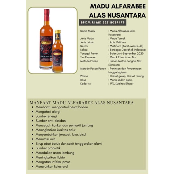 

Madu Alfarabee Alas Nusantara