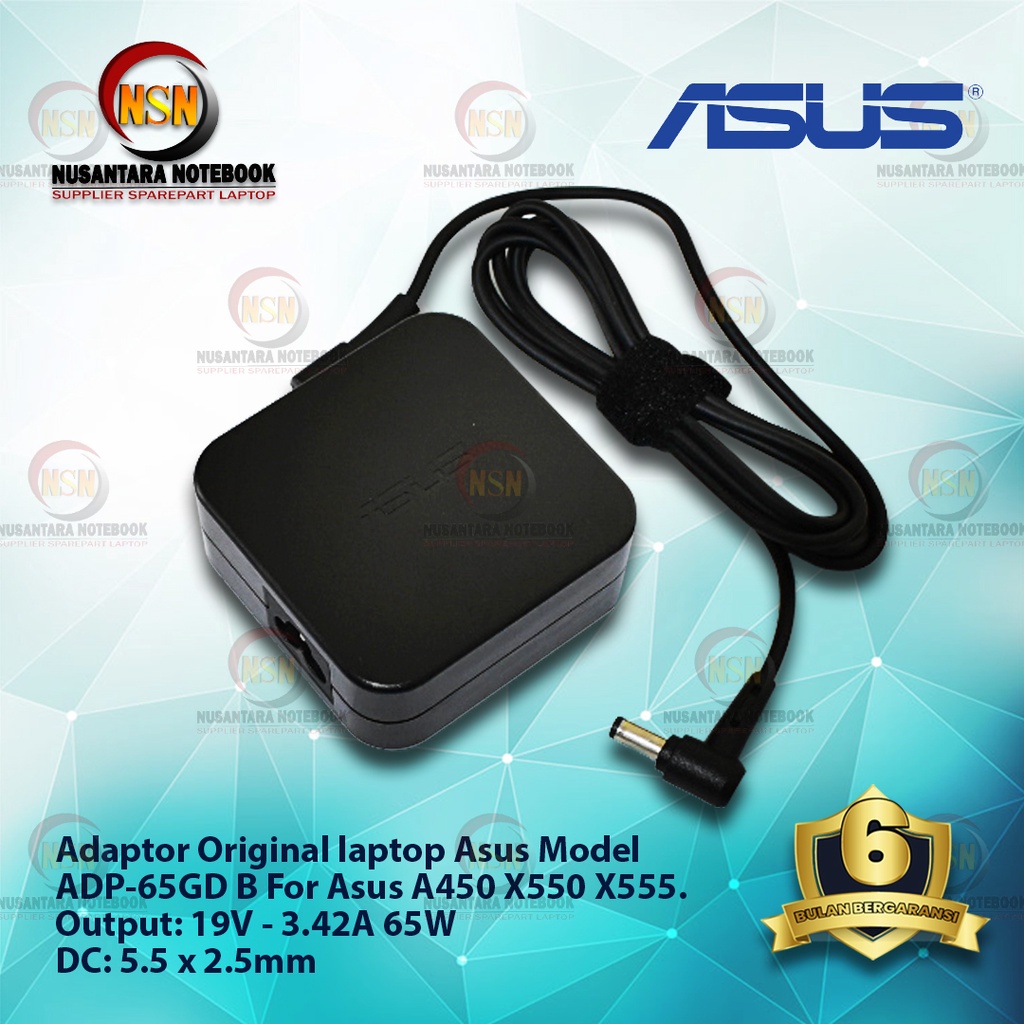 Adaptor Original Laptop Asus 19V - 3.42A For ASUS a450 x550 x555.