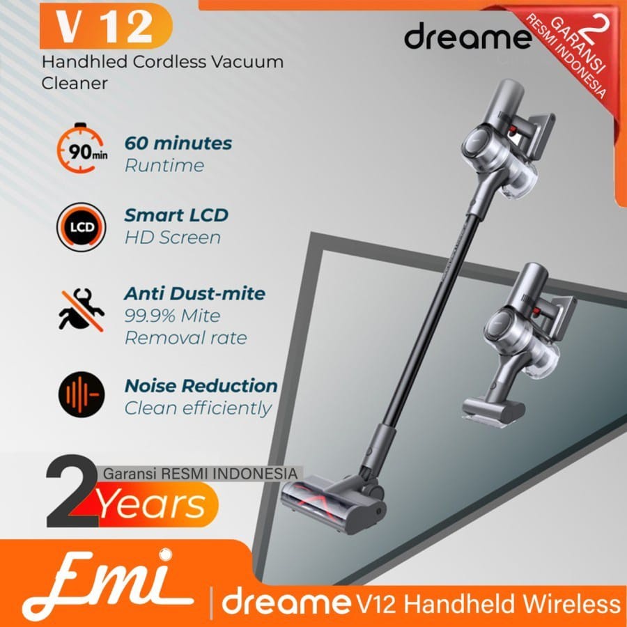 Dreame V12 Handheld Cordless Vacuum Cleaner 27kPa Penyedot Debu