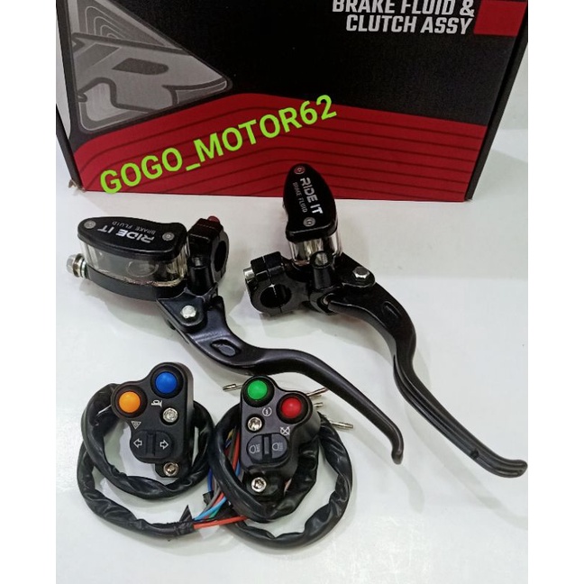 Master Handle Hendel Rem Cakram PCX NMax Adv Double Tabung Oval Ride It & Saklar Set Kanan Kiri