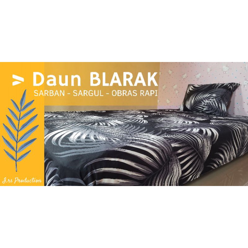 Seprei Daun Blarak | Seprei Motif Blarak | Blarak Hitam