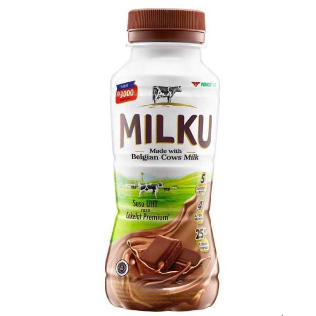 

MILKU - Susu UHT - Susu Kotak - Susu Cokelat - Susu Stroberi 200 ml