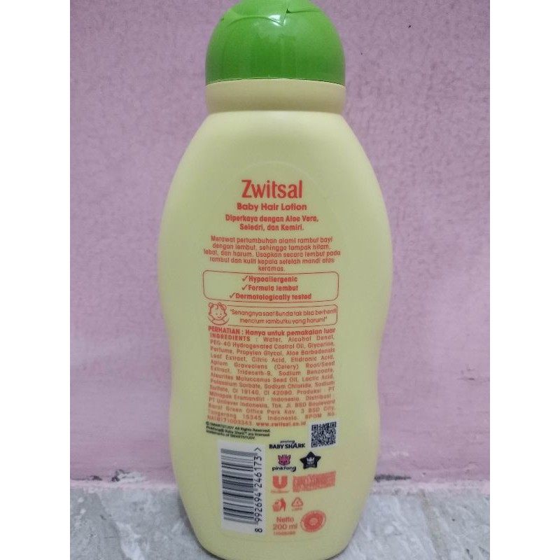 Zwitsal Natural Baby Hair Lotion Aloe Vera 100ml, 200ml