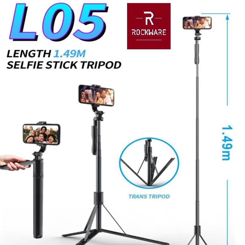 ROCKWARE RW-L05 - Tripod Tongsis Selfie Stick Hand-held Stabilizer