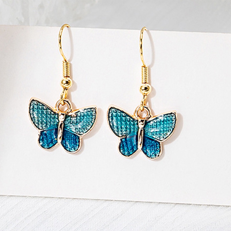 Anting Bentuk Kupu-Kupu Bahan Akrilik Gaya Korea Untuk Wanita