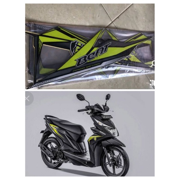 STRIPING STIKER BEAT 2019 HITAM HIJAU ORIGINAL