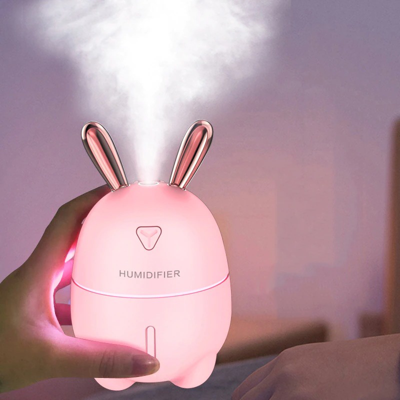 Pengharum Pelembab Udara Ruangan Kamar Air Humidifier Lucu Cute RGB Lampu Tidur Ultrasonic Aromatherapy Oil Diffuser Mini Hadiah Gift Souvenir