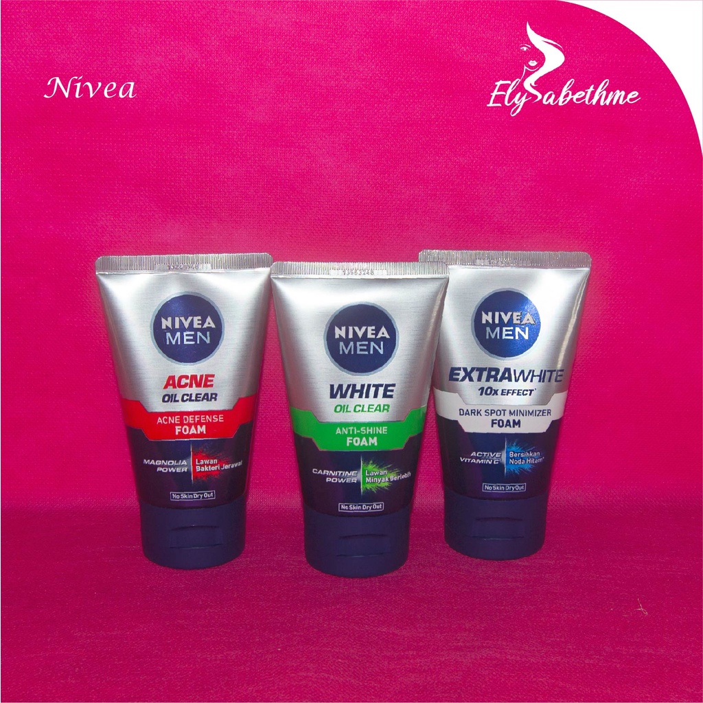 ✿ELYSABETHME✿ Nivea MEN facial foam face wash sabun cuci muka wajah bersih memutihkan