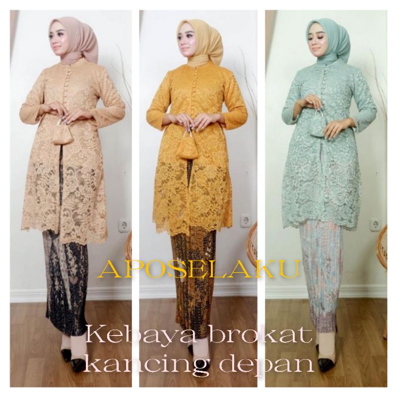 new kebaya tunik kancing depan kebaya brokat tunik brokat kebaya modern