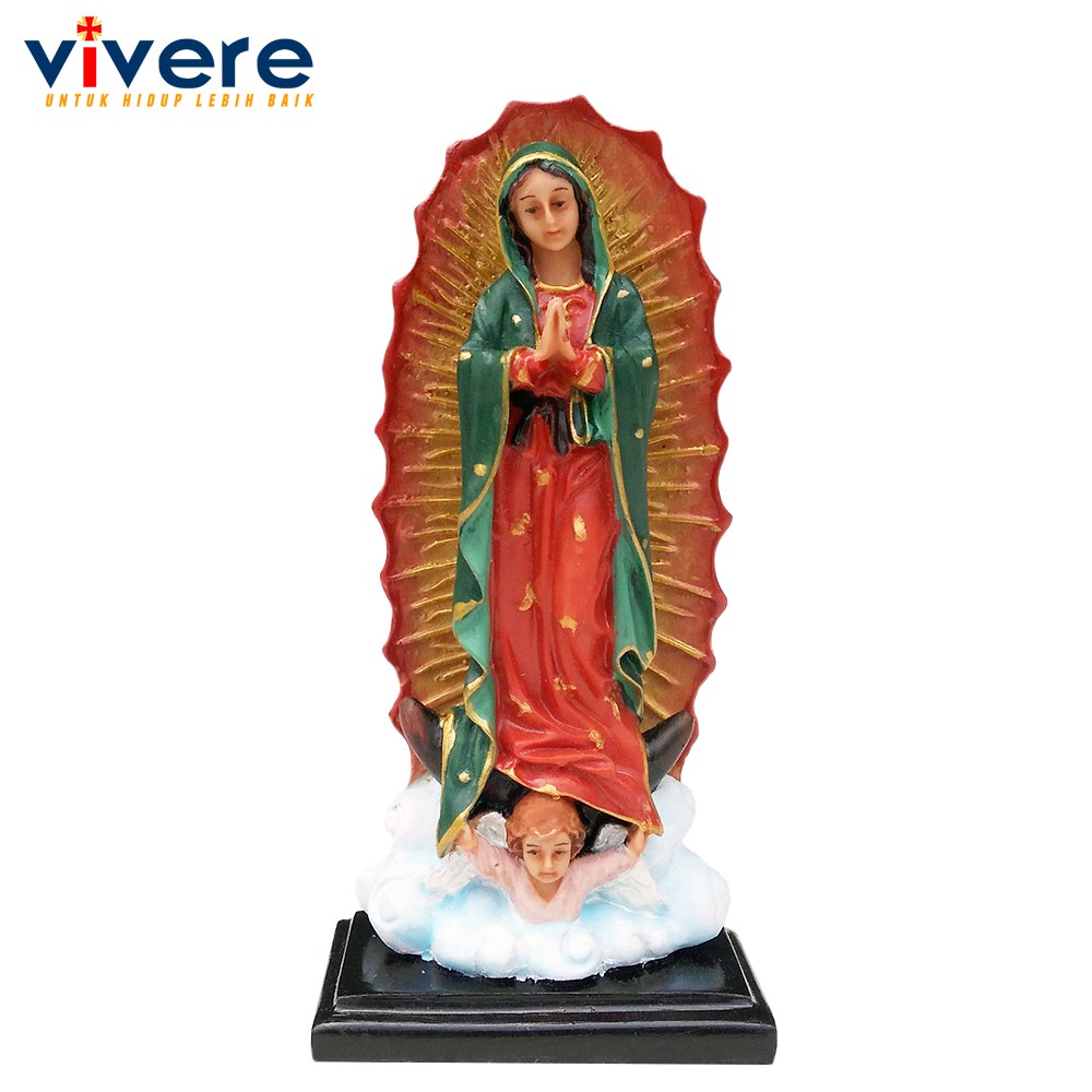 Patung Maria Guadalupe 12 cm Hijau Merah