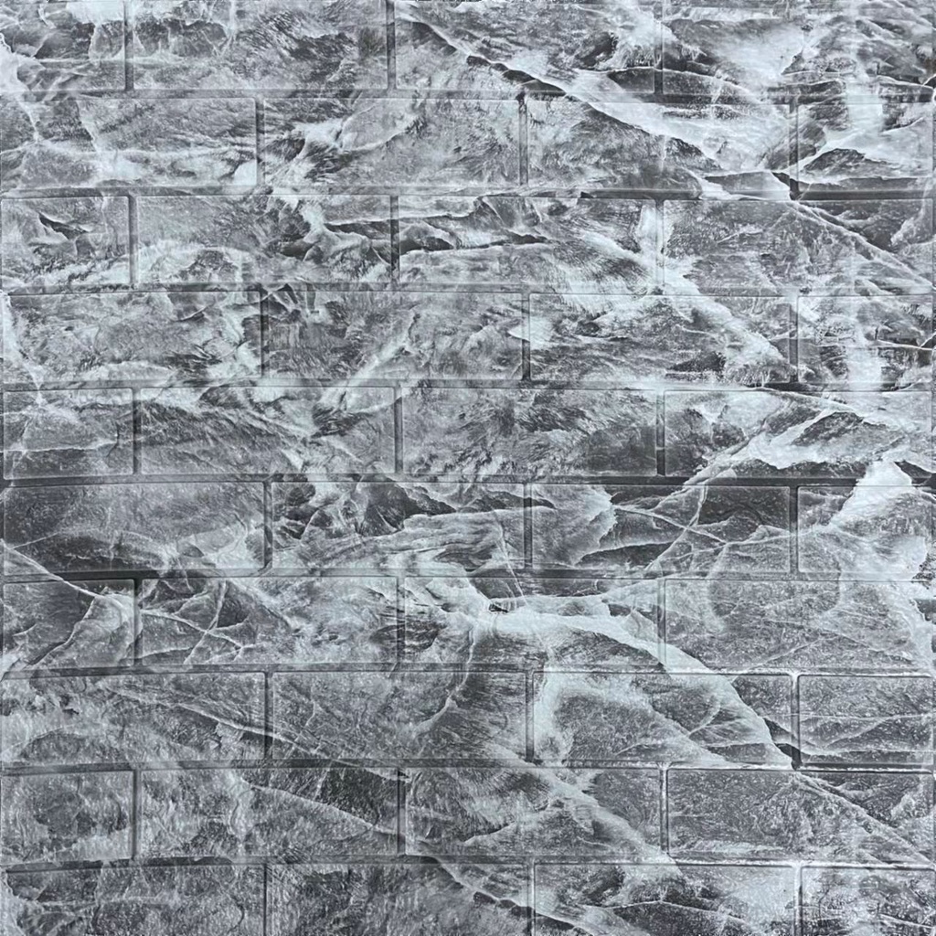 [COD] Wallpaper Dinding 3D 1Paket 10pcs 70cm x 77cm  Foam Timbul  Dekorasi Dinding Putih Bata CLASSIC wallpaper foam-MARMER (70cm*77cm)