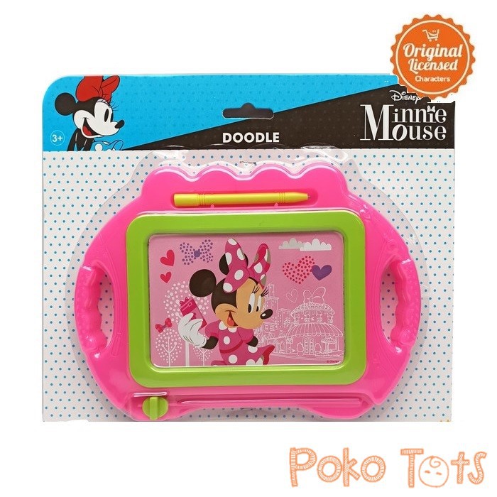 Happy Toon Minnie Mouse Doodle Drawing Board Color Papan Gambar Warna