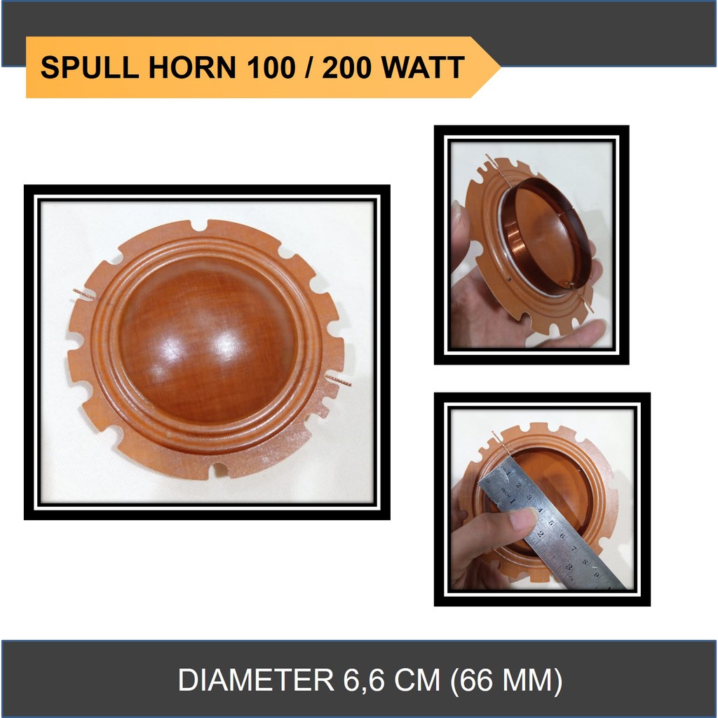 Spull Horn TOA 100 200 Watt 6,6 cm 66 mm Spul speaker Sirine, Spool Diaphragm Membran Senken Landun