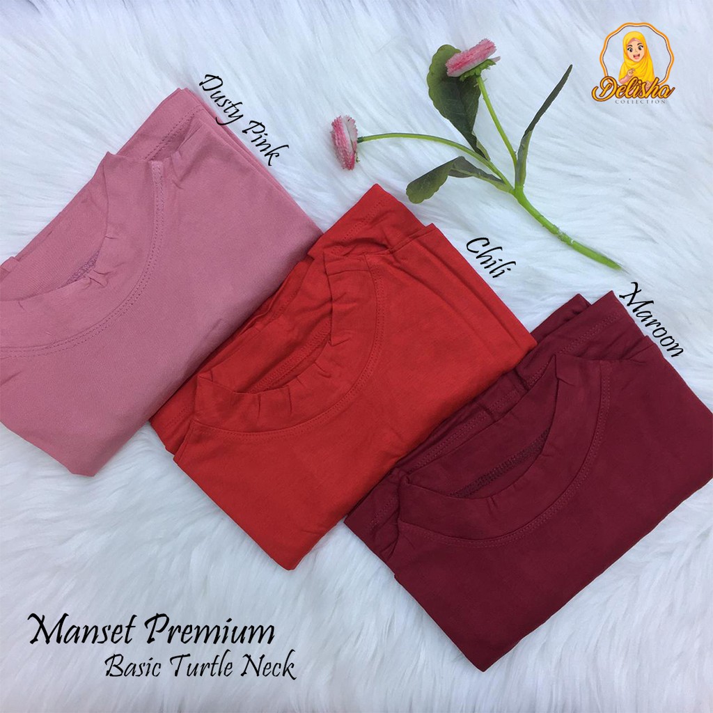 Baju Manset Lengan Panjang Basic Turtle Neck Rayon Premium Standard &amp; 3L(Jumbo) Daleman Wanita By : Islah