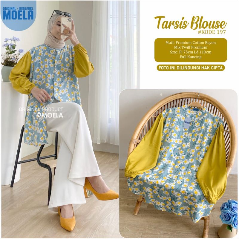 TARSIS BLOUSE LD 110cm // ATASAN WANITA ORIGINAL BERLABEL // BY MOELA-197