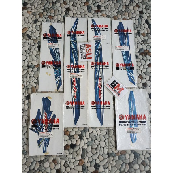 graphic stiker striping Yamaha Mio smile original biru 2008