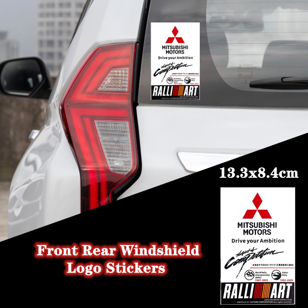 Sticker Dekorasi Kaca Depan Mobil Mitsubishi Pajero 4 Colt Galant 8 Lancer X Outlander