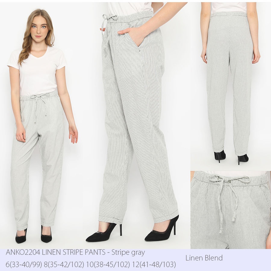 Anko 2204 Linen Stripe Pants