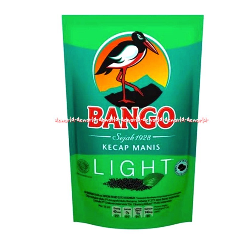 Bango Kecap Manis Light 550ml Pemanis Alami Stevia Refill Banggo Kethcup Untuk Diabetes Rendah Gula