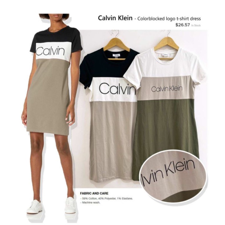 Ck Silver logo dress