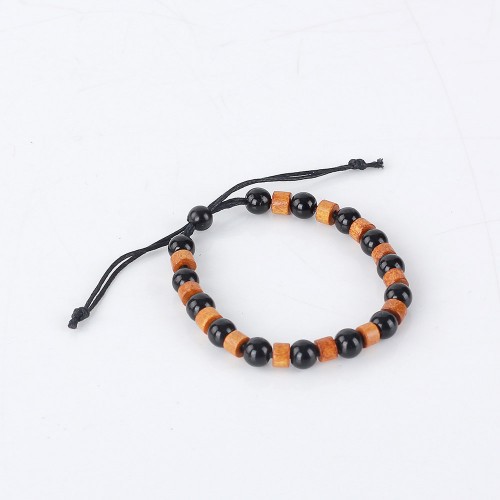 Gelang Tangan Tali Manik-Manik Pria Wanita Hand Made Simpel Beads Bracelet Vanka VK 041