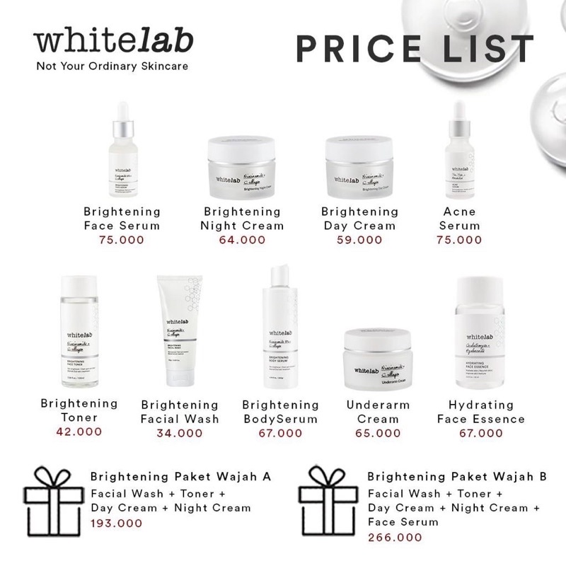 WHITELAB Soothing Toner Indonesia / Facial Wash Hydrating Essence Serum Ampoule Day Night Underarm Eye Cream Sunscreen Clay Mask Masker Gel Body Soap / Face Acne Brightening Mugwort Heartleaf Niacinamide Peeling Calming Paket Wajah Lengkap Sabun Pelembab