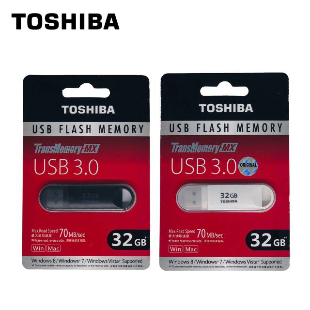 Flashdisk Toshiba 32GB Full Capacity USB 3.0 Highspeed Trans Memory Flash Disk