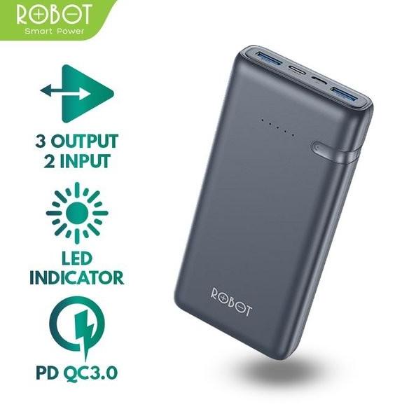Robot Powerbank Rt21 Power Bank 20000Mah Led Dual Port Usb Fast Adharaxmys