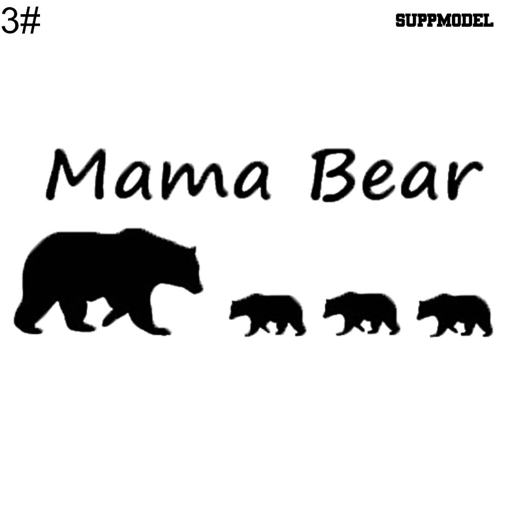 Stiker Tulisan Mama Bear Reflektif Untuk Dekorasi Mobil