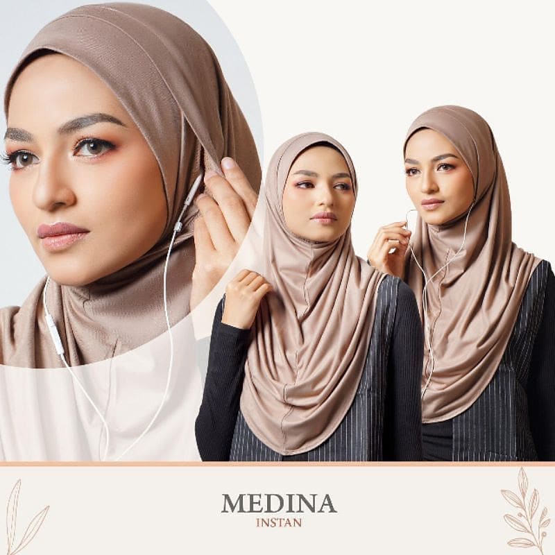 Jilbab Hijab Kerudung Instan Instant Bergo Segi Empat Segiempat Square Panjang Syari Polos Motif Jum