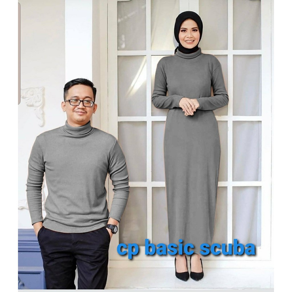Modis | Muslim Couple Dress Turtleneck | Dress Couple Muslim | Busana Muslim Pasangan | Baju Couple