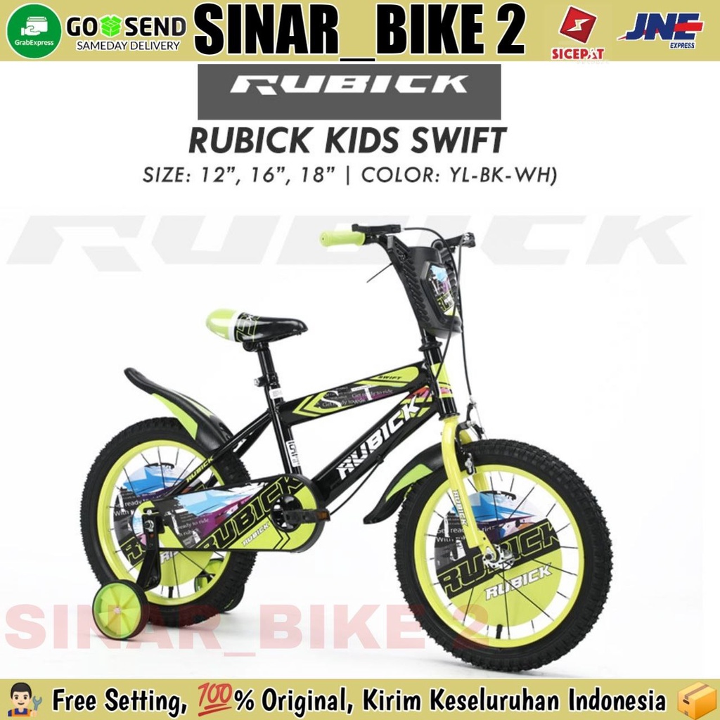 Sepeda Anak Laki 12.16 &amp; 18 Inch BMX RUBICK SWIFT