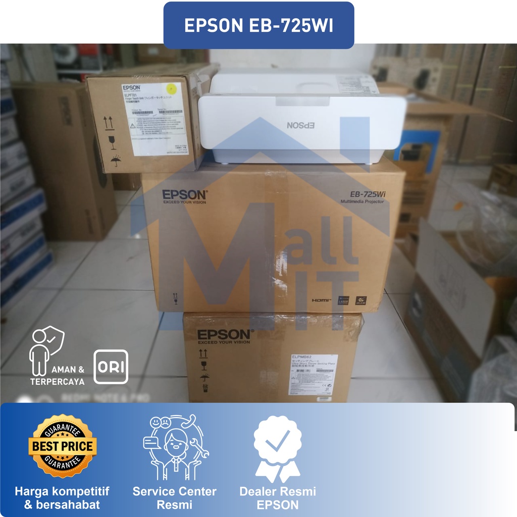 MDN PROYEKTOR EPSON EB-725WI EB 725WI EB725 WI WXGA INTERACTIVE MIRACAST