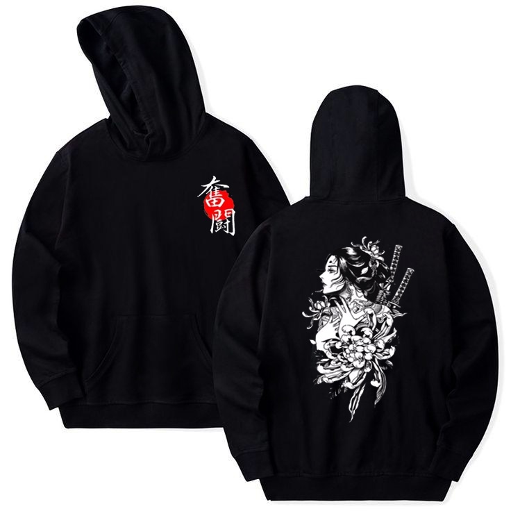 Hoodie Japan Samurai Jepang Geisha / Jaket Sweater Distro Casual / Sweater Pria Samurai / Hoodie Samurai Jepang / Sekiro Samurai / Hoodie Pria Distro Jepang Cod