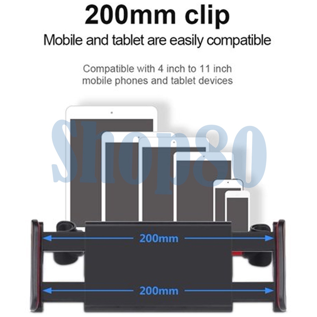 Car Headrest Mount Tablet / HP Sandaran Kepala Kursi Mobil Head Rest Holder TV Tab Utk Penumpang Belakang